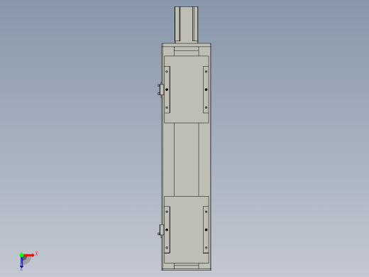 直线模组LHC17-S450-M设计图纸俯视缩略图