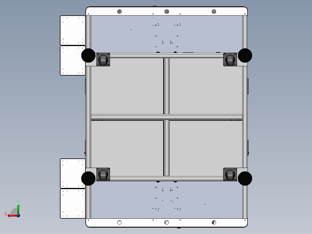 双轨道磁铁无磁区检测设备后视图