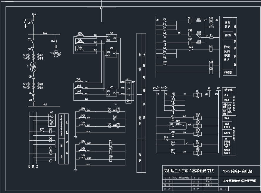 35KV降压变电站及配电系统设计