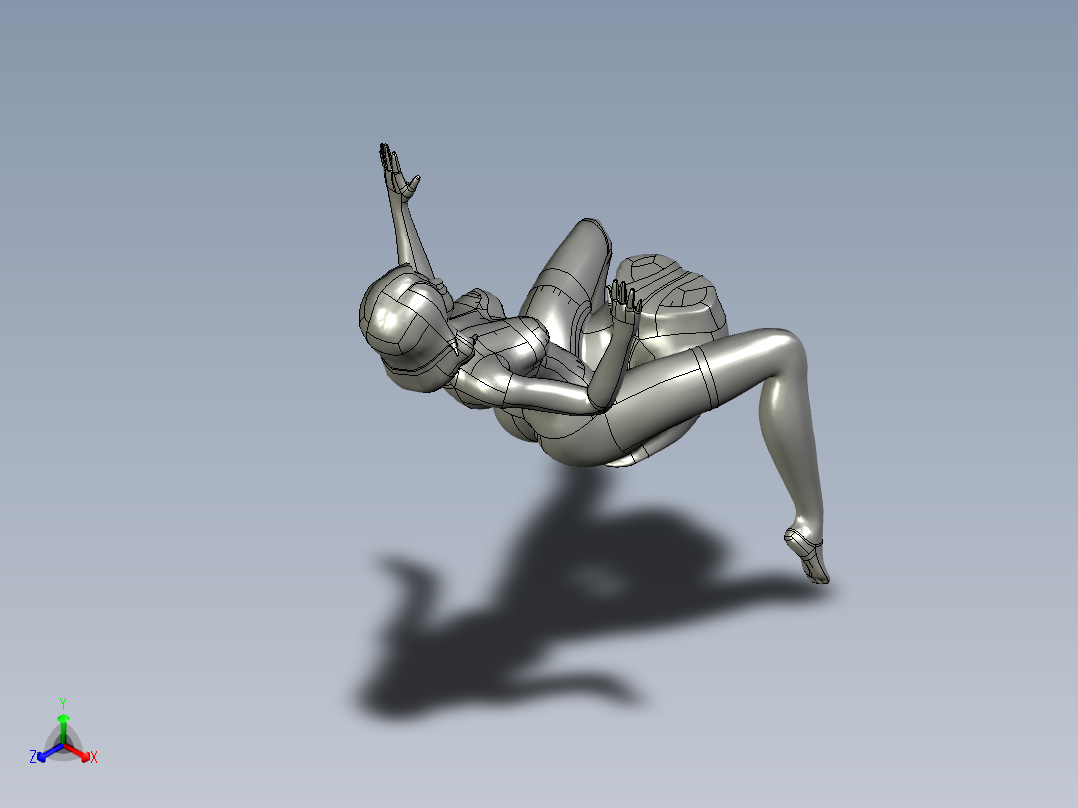 girl-sitting-hot女模特坐爱正等轴测图