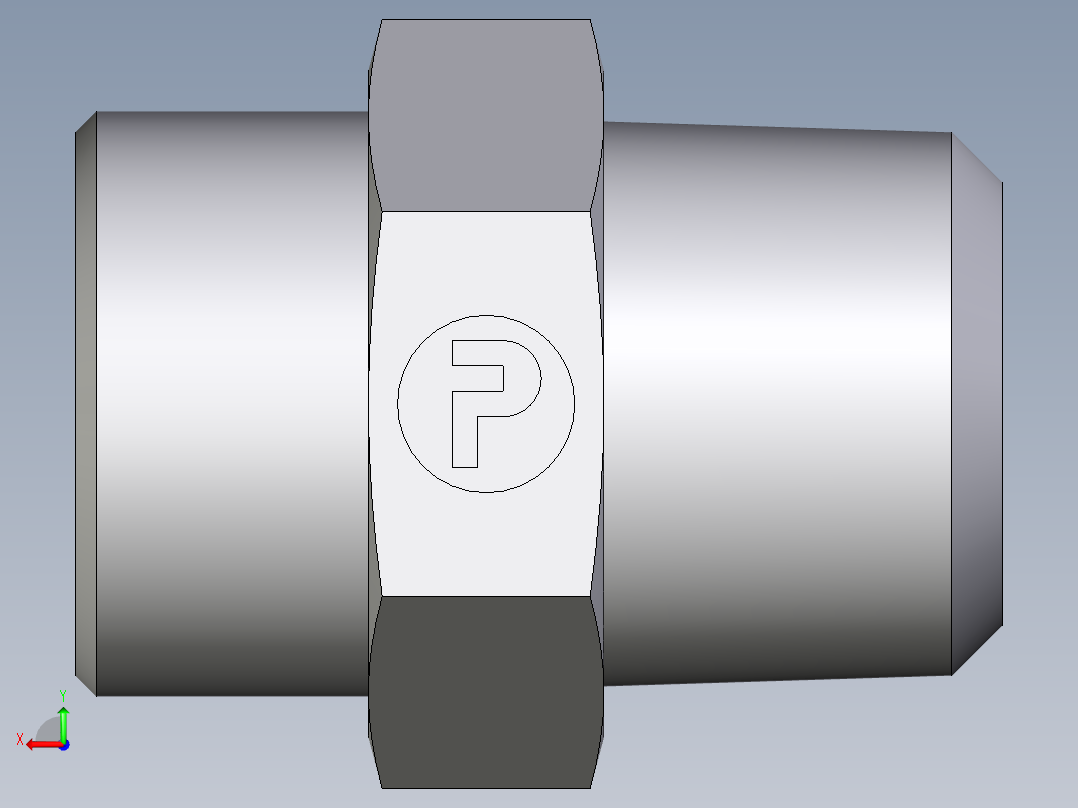 卡套式工业通用硬管接头EO_Male_Stud_connector_GE25S1NPTCFX后视图
