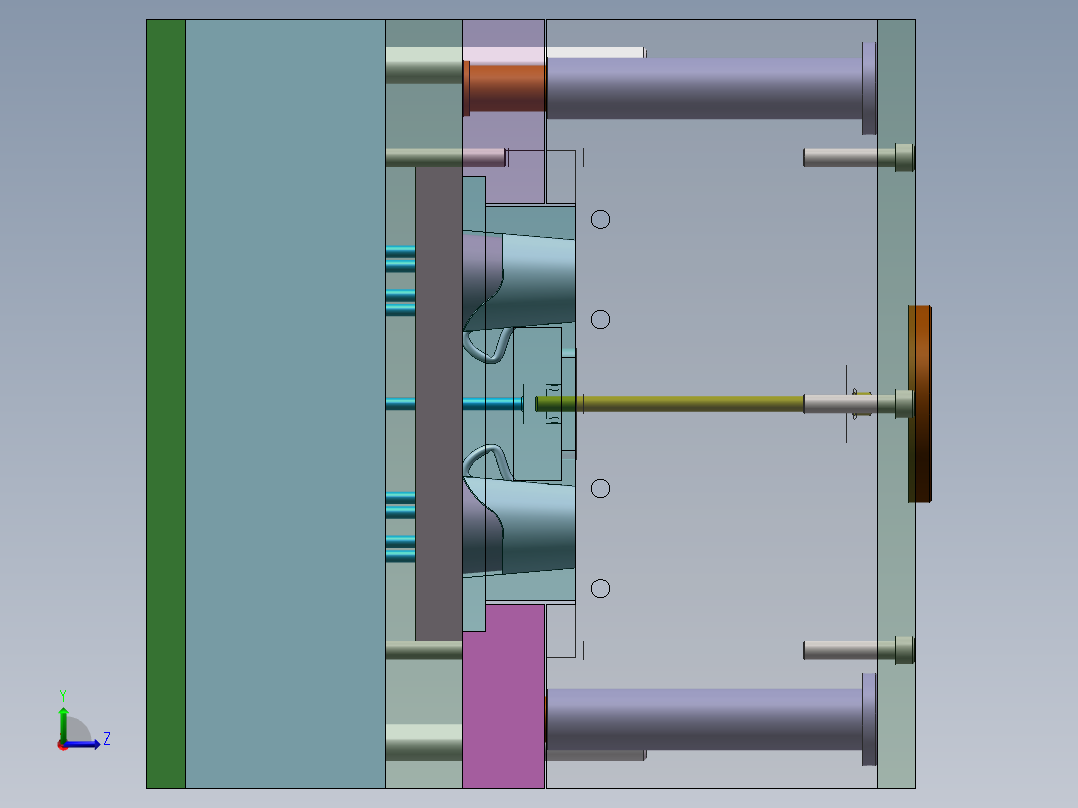 Q298-杯托的注塑模具设计【三维SolidWorks】左视图