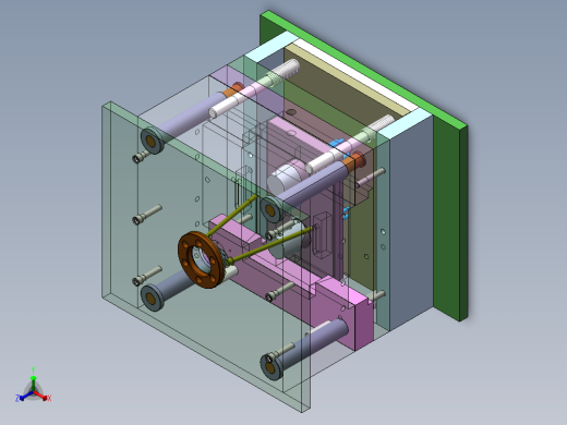 Q298-杯托的注塑模具设计【三维SolidWorks】正等轴测缩略图