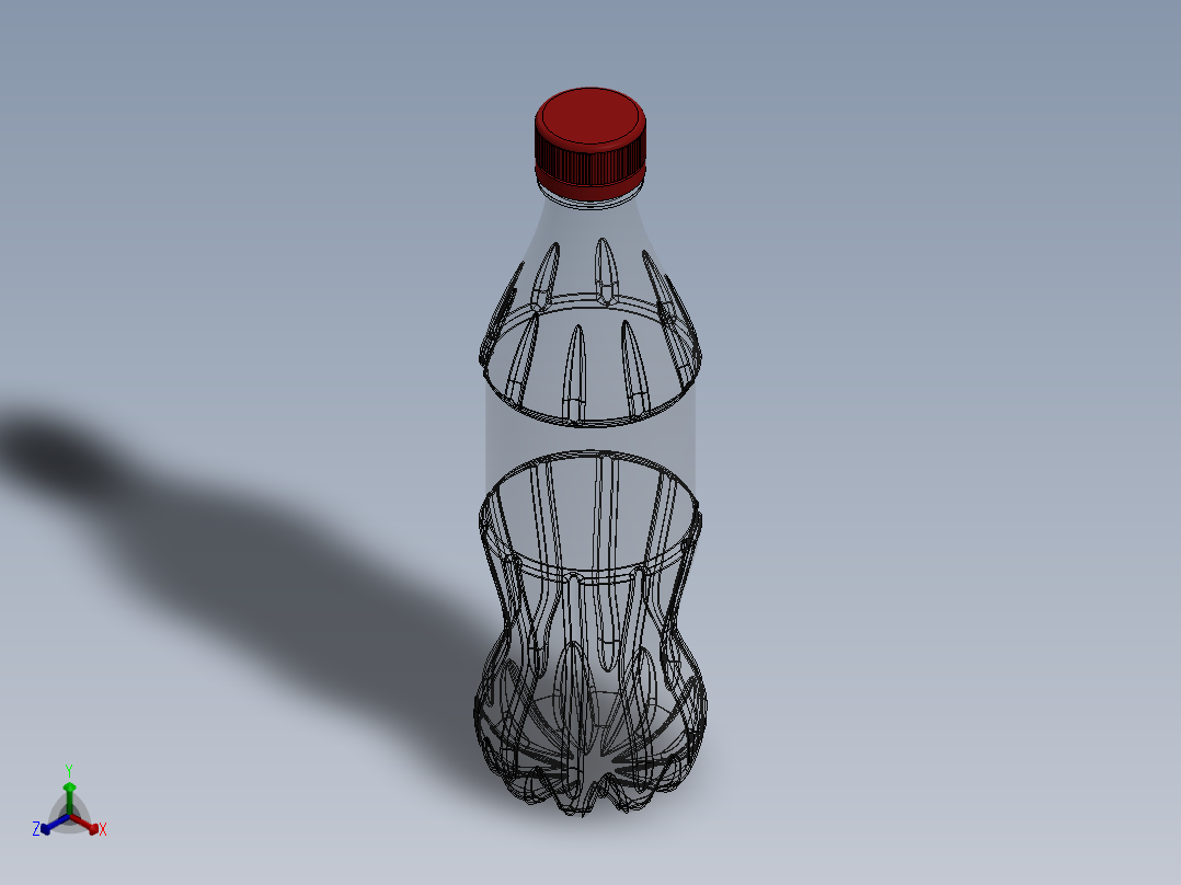 瓶盖、盖子(42)正等轴测图