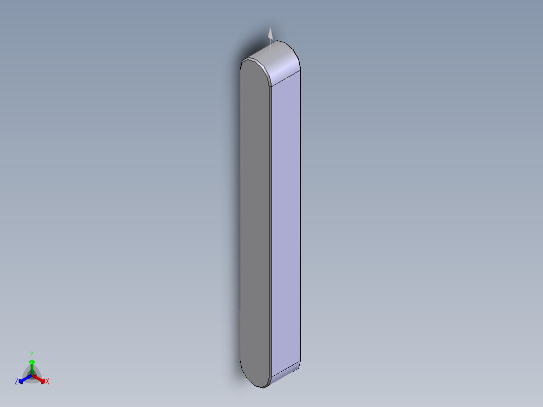 平键  A5×4502正等轴测图