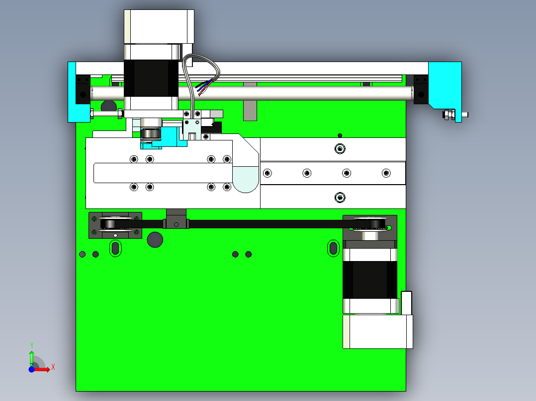 小型精铣设备设计前视图