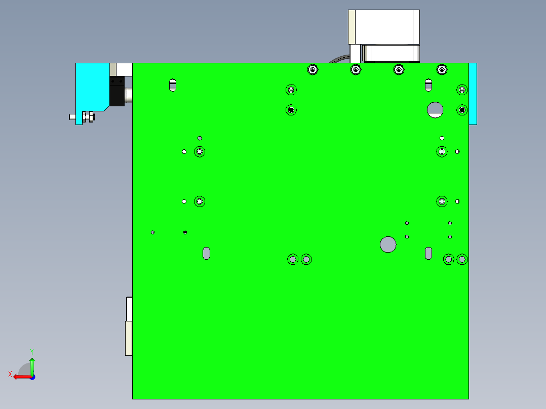 小型精铣设备设计后视图