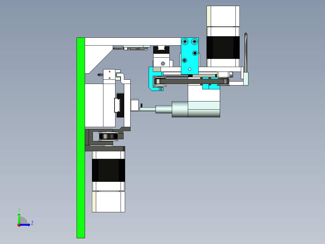 小型精铣设备设计左视图