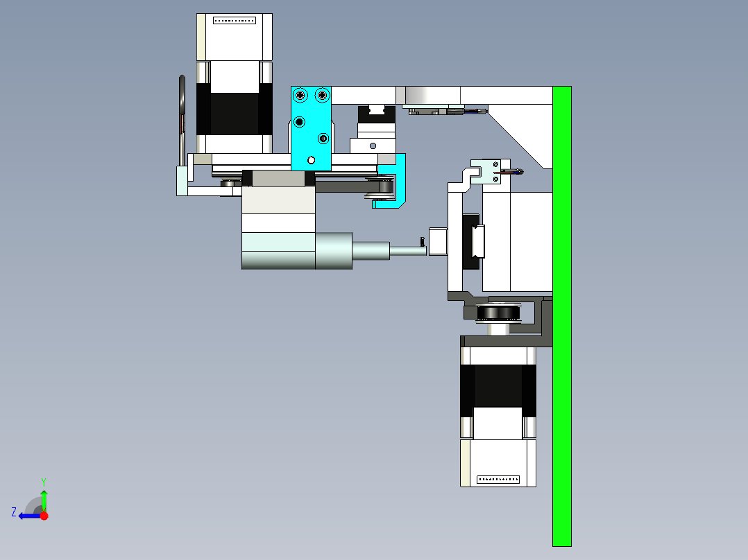 小型精铣设备设计右视图