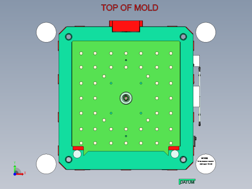 小鹏汽车翼子板塑胶模具前视缩略图