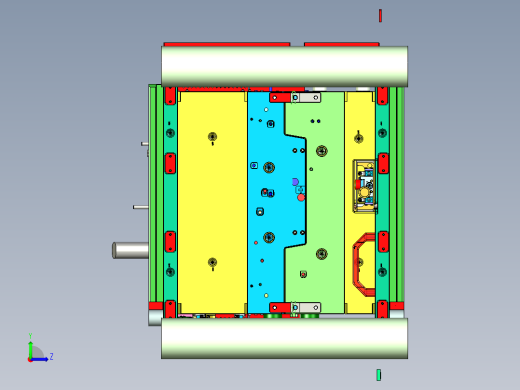 小鹏汽车翼子板塑胶模具左视缩略图