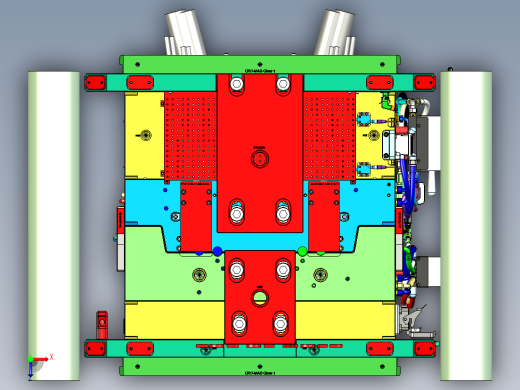 小鹏汽车翼子板塑胶模具俯视缩略图