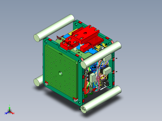 小鹏汽车翼子板塑胶模具正等轴测缩略图