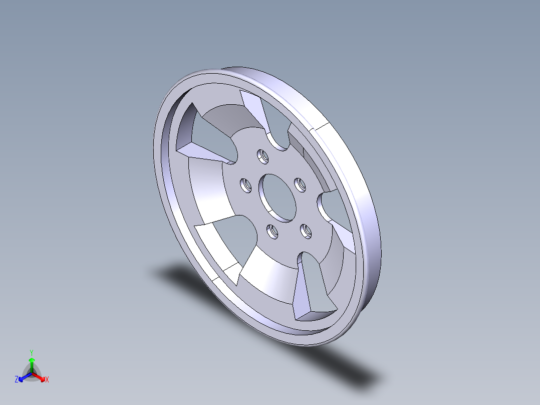 车轮中心正等轴测图