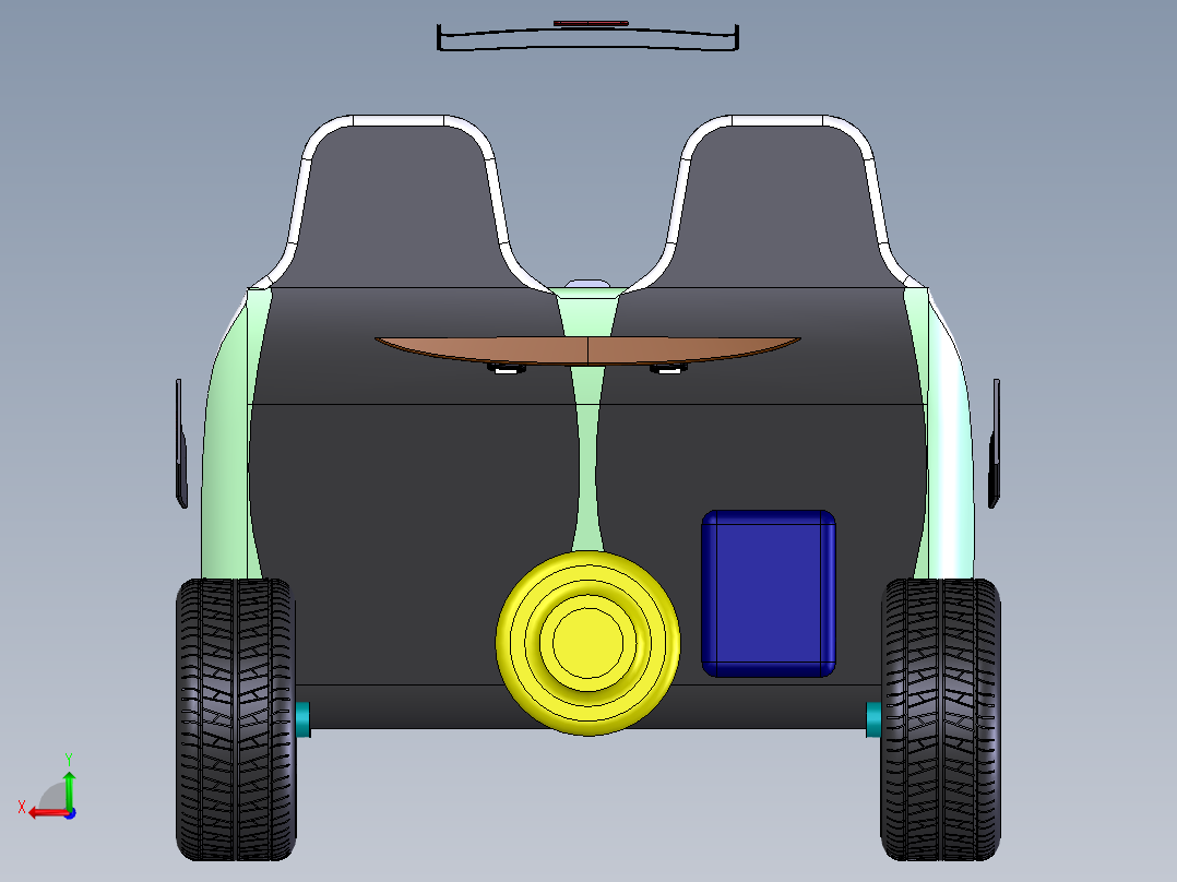 新能源电动汽车后视图