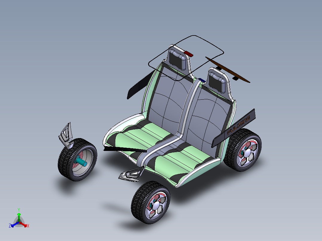 新能源电动汽车正等轴测图