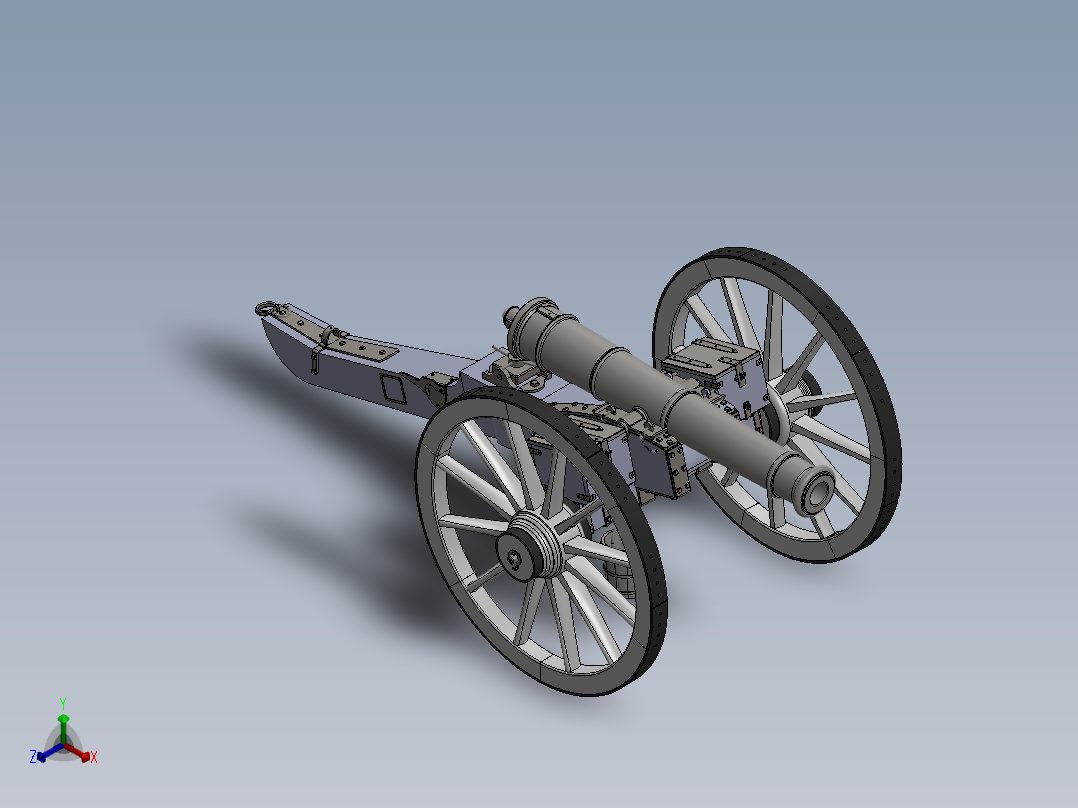 大炮(38)正等轴测图