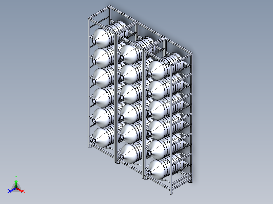 A0003668-带多个架子的水瓶储存架