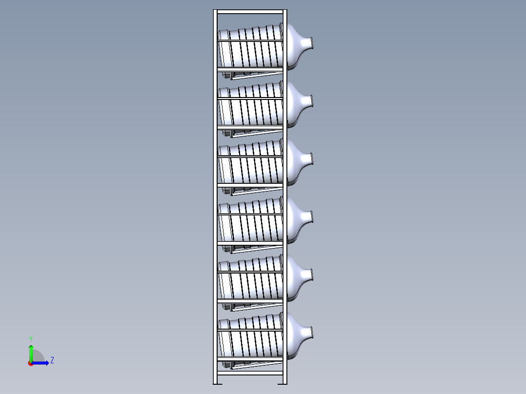 A0003668-带多个架子的水瓶储存架左视图