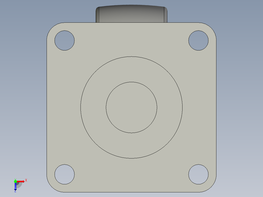 23LM012脚轮俯视图