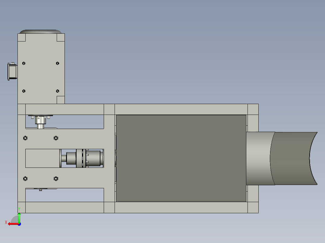 一体机核桃扒皮机后视图