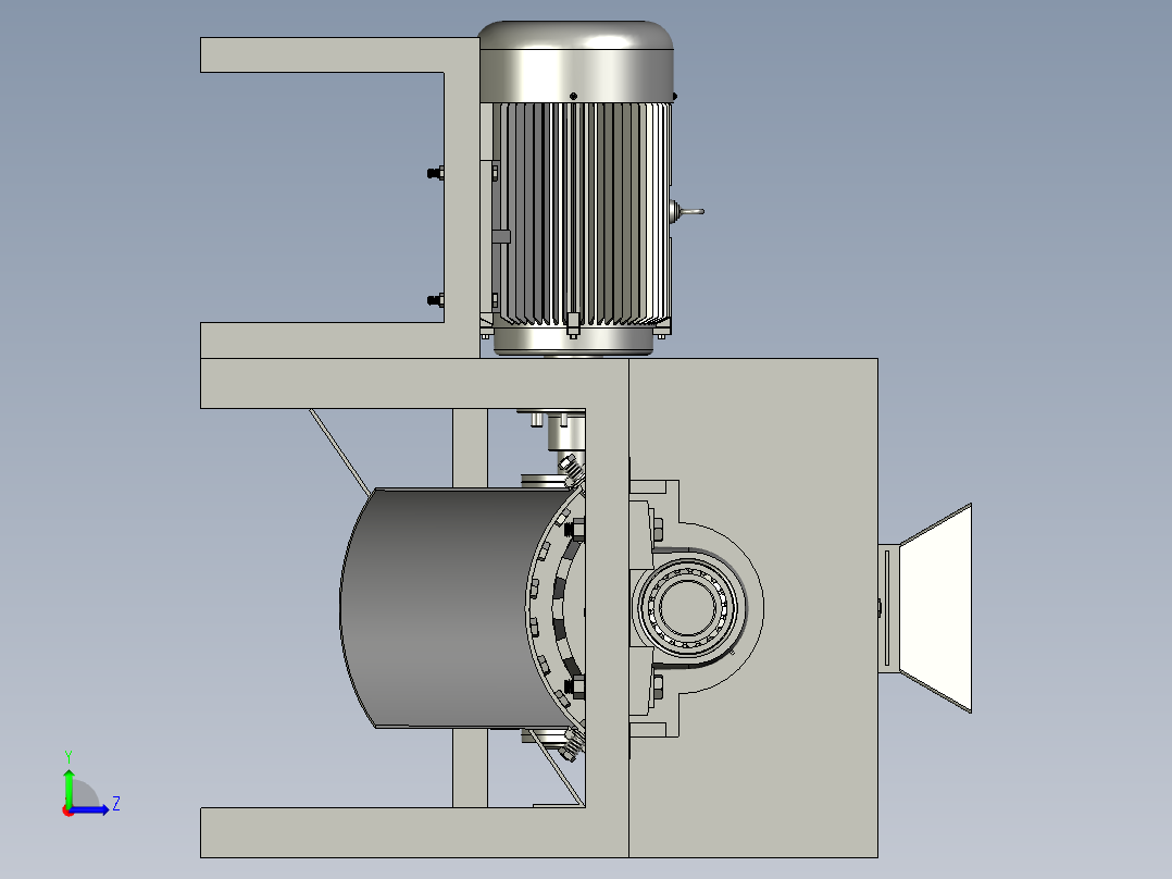 一体机核桃扒皮机左视图