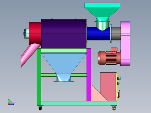 加工用离心筛选装置左视缩略图