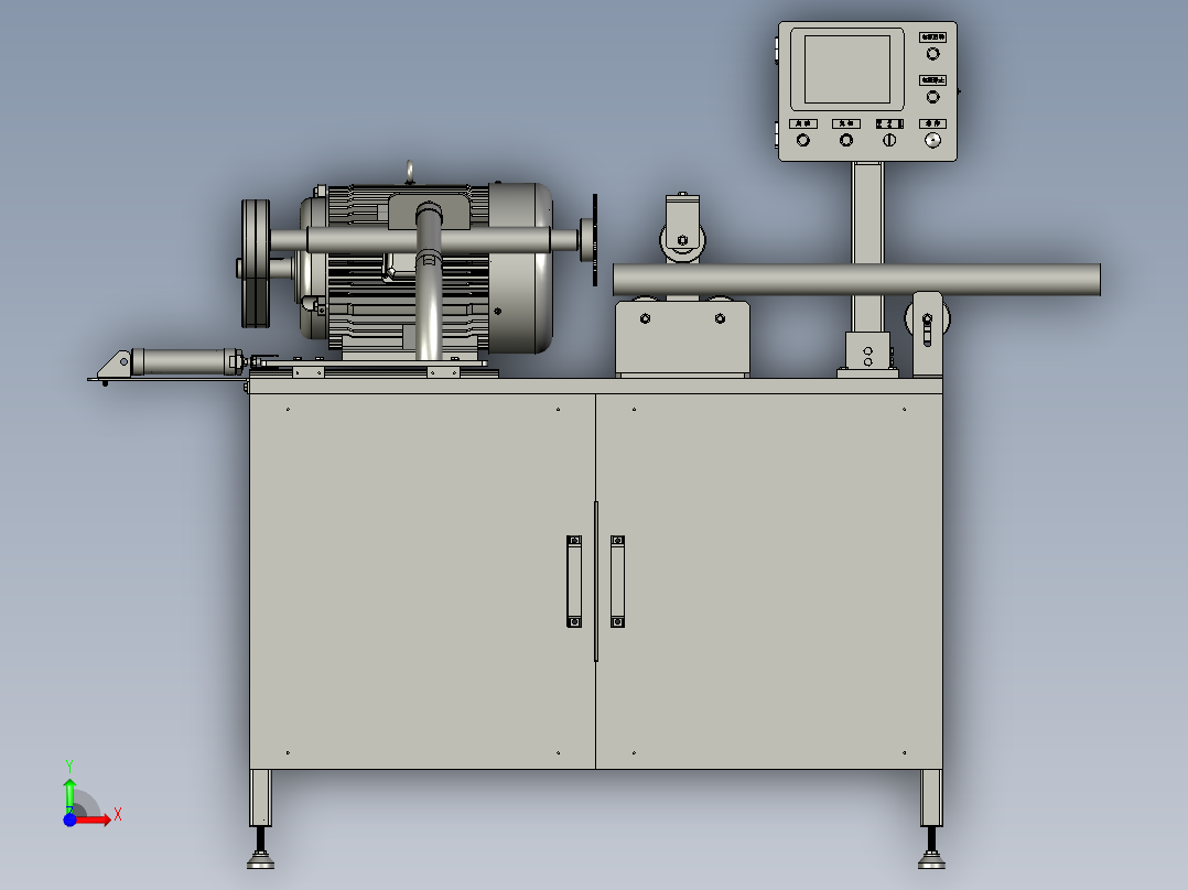 棒料分切装置前视图