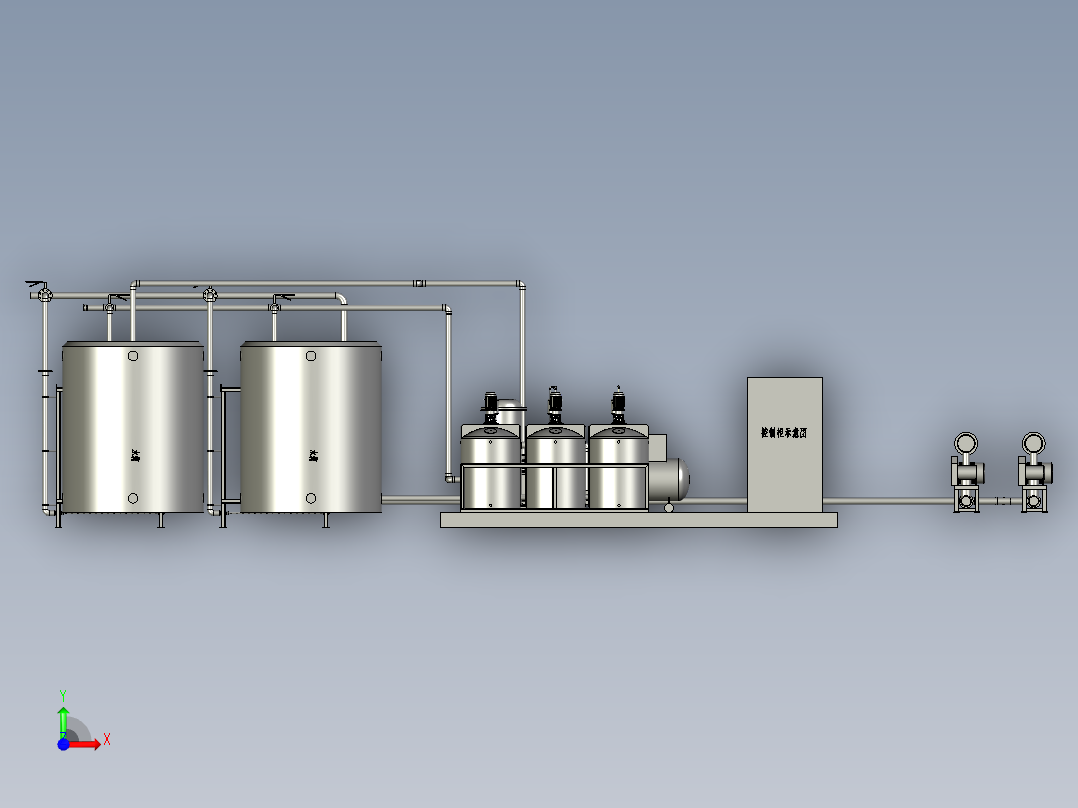 城市中小型污水处理厂前视图