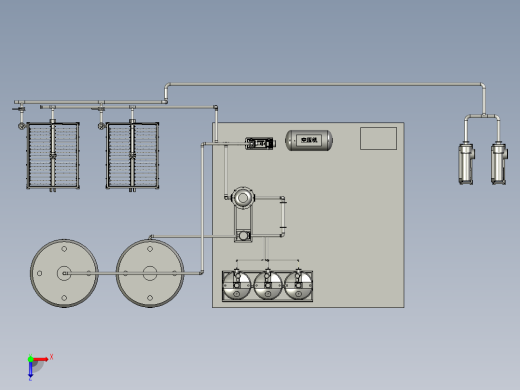 城市中小型污水处理厂俯视缩略图