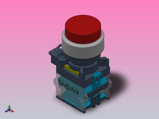 高位钮[QG115-B5-10EH╱R]正等轴测缩略图