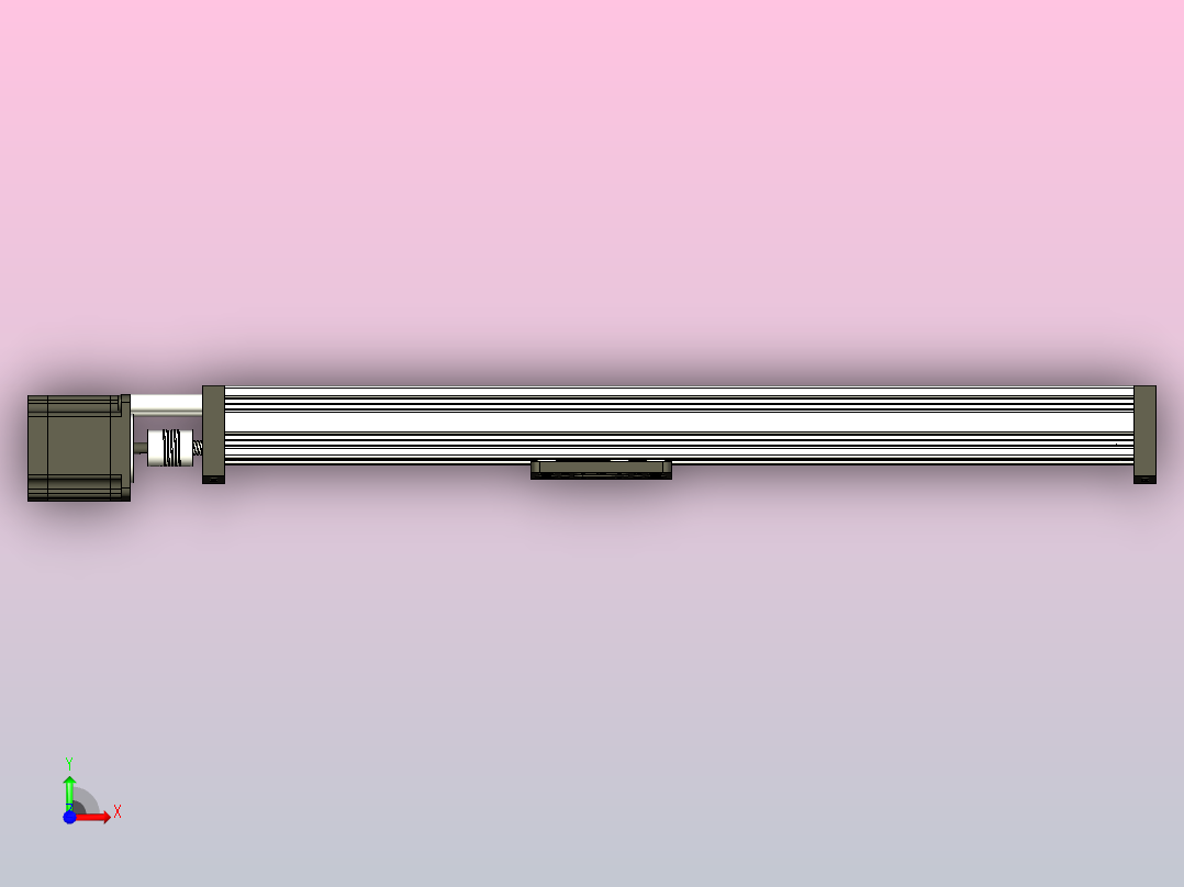 线性致动器滑台前视图