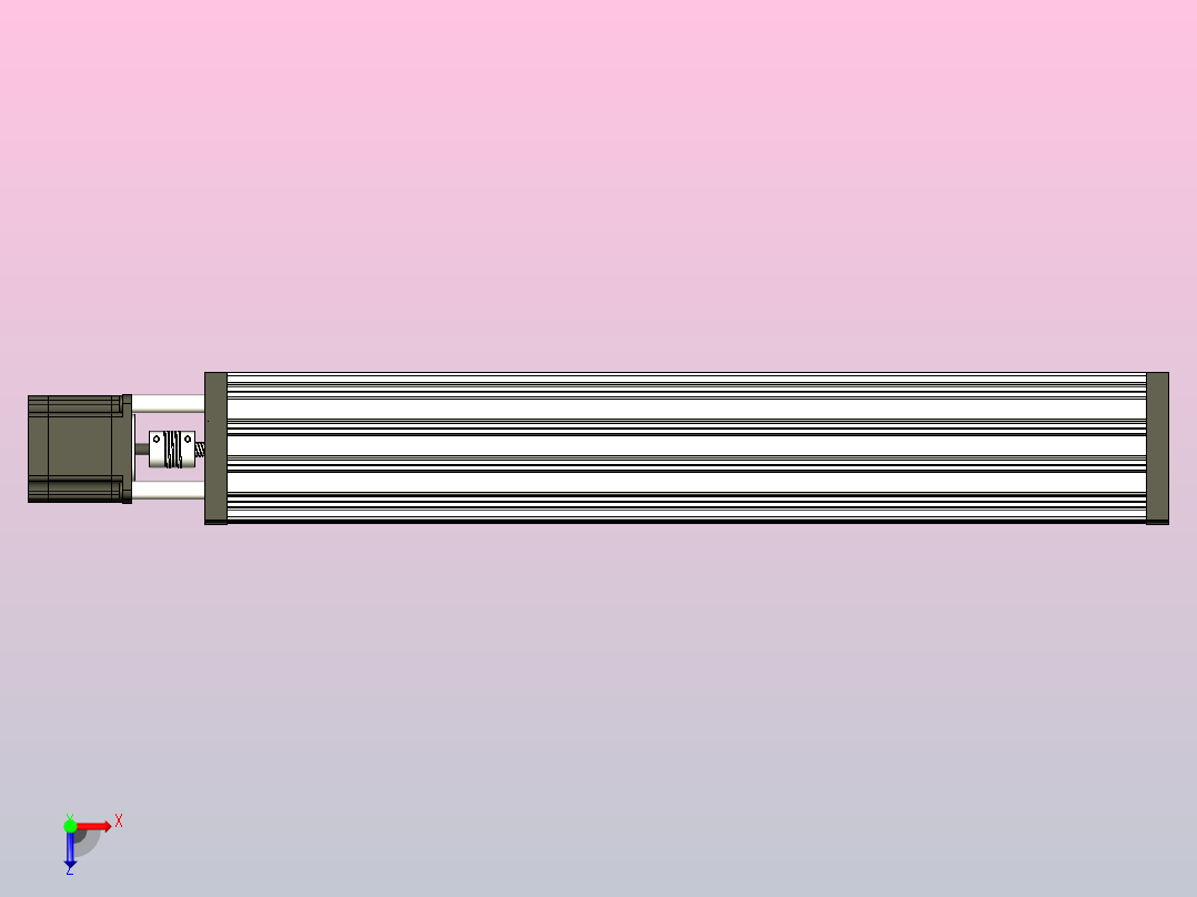 线性致动器滑台俯视图