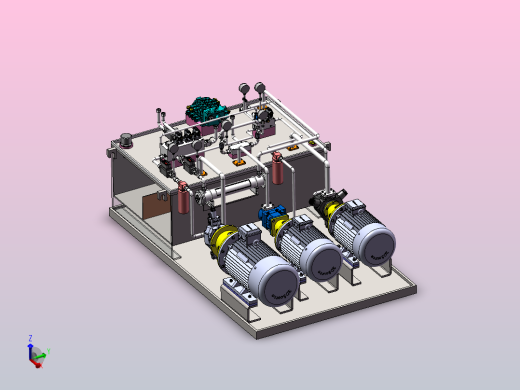 挖掘机高压多路阀液压测试试验台（SW+CAD+说明书）