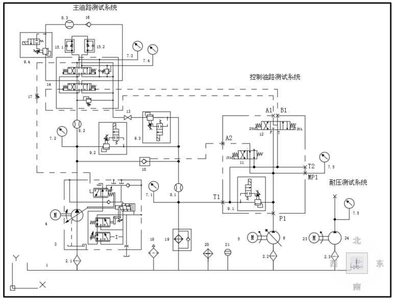 挖掘机高压多路阀液压测试试验台（SW+CAD+说明书）