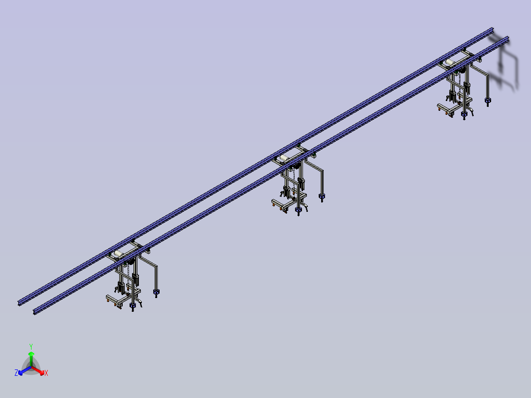 双轨平衡吊主视图