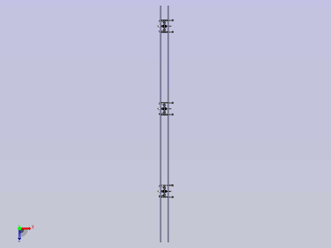 双轨平衡吊俯视图