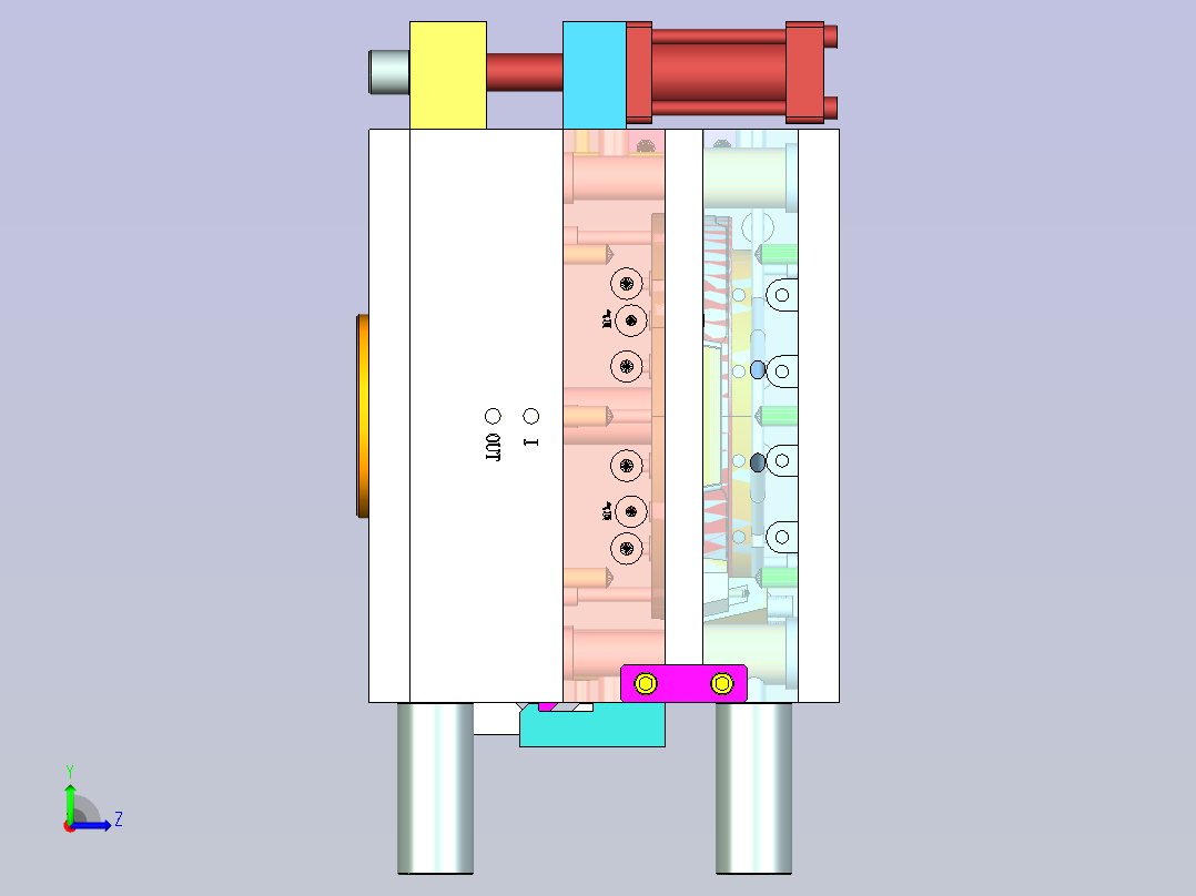 化工桶盖子模具设计左视图