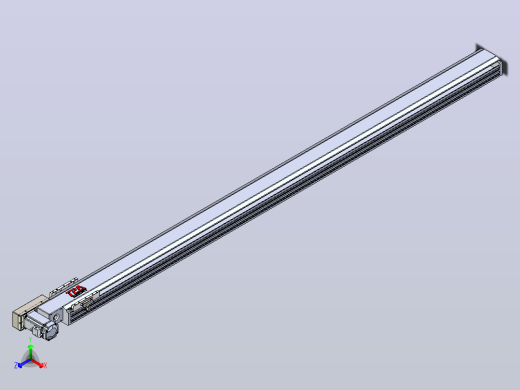 皮带直线轴半封闭可选导轨TPA-HNB-120D-110-L1950-ML-Y-P40-N3正等轴测缩略图