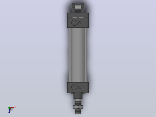 MB系列双耳环新款标准型气缸[MB40-100-D04]俯视缩略图