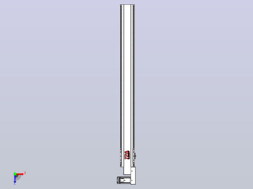 皮带直线轴半封闭可选导轨TPA-HNB-120D-110-L1150-MR-Y-P40-N3俯视缩略图