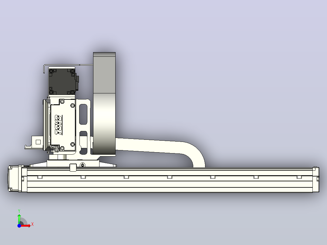 XYGT440-A4-A-450-250-M-C-001负载3-57KG 丝杆模组 XY悬臂组合 XYGT440-A4 替换台湾TOYO东佑达滑台直线模组前视图