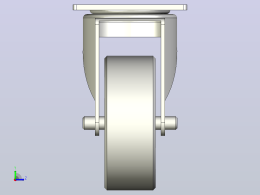 中重载型(200~300kg)万向型脚轮[CAD100-NB]左视缩略图