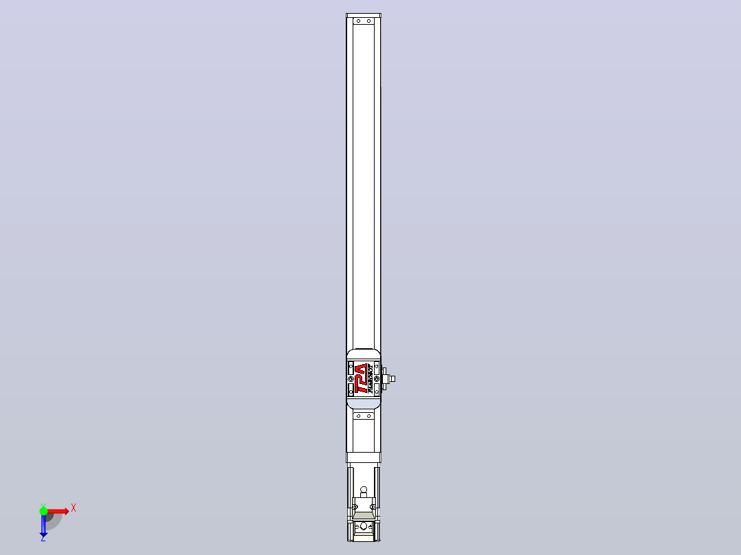 滚珠丝杠直线轴带导轨全封闭TPA-HCR-40S-0802C-L360-M-Y-P10-N3俯视图