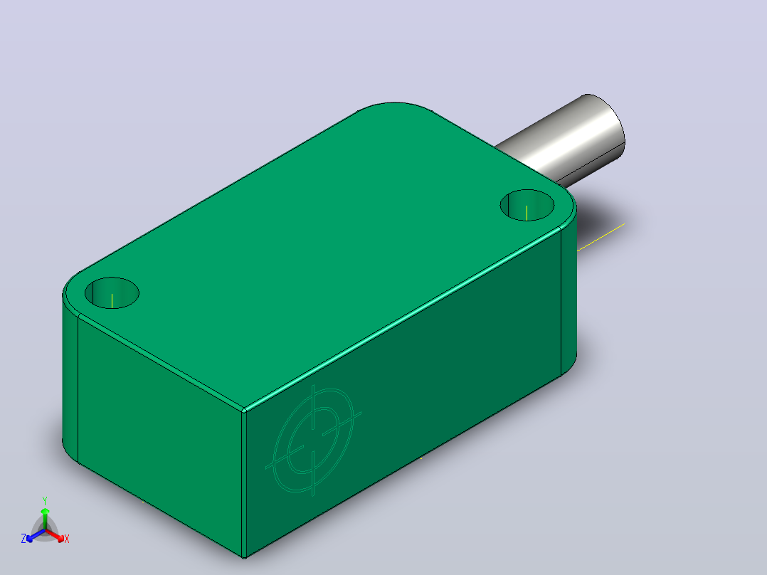电感式传感器 NBB2-V3-E2正等轴测图
