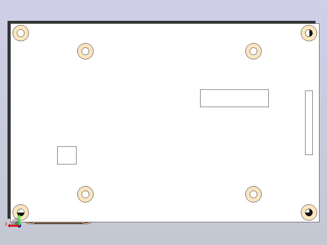 适用于Raspberry Pi的4.3英寸Waweshare电容式显示屏，DSI，800×480后视图