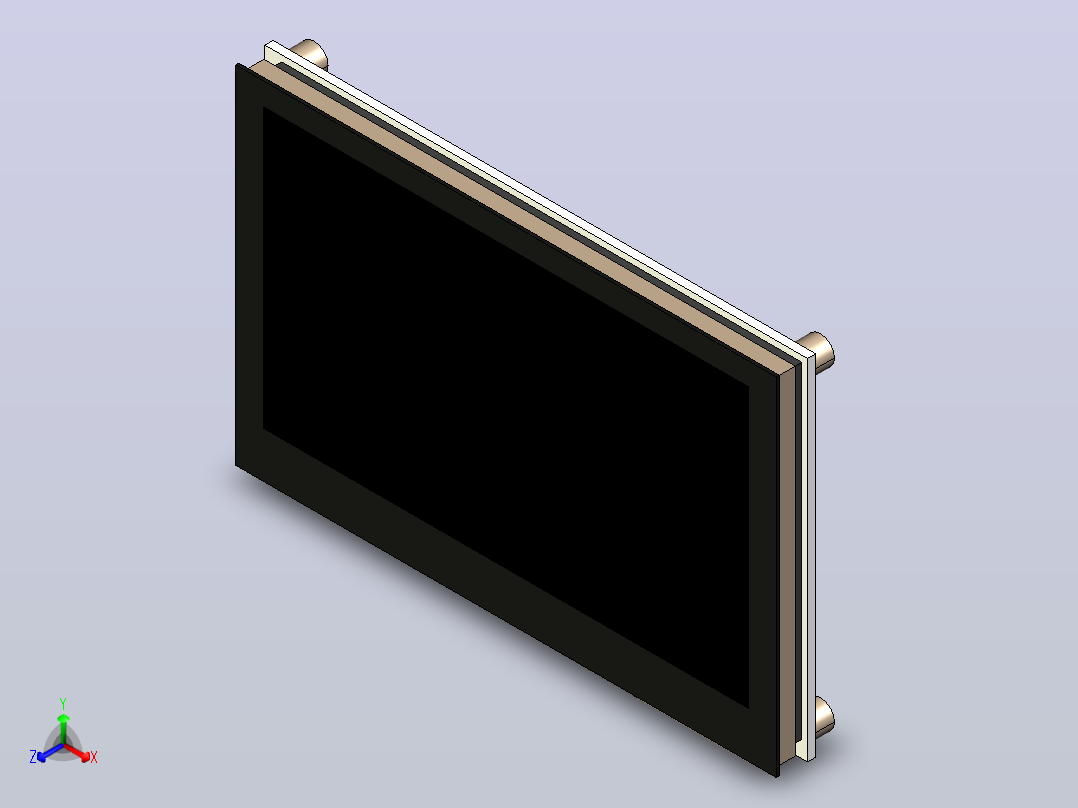 适用于Raspberry Pi的4.3英寸Waweshare电容式显示屏，DSI，800×480正等轴测图