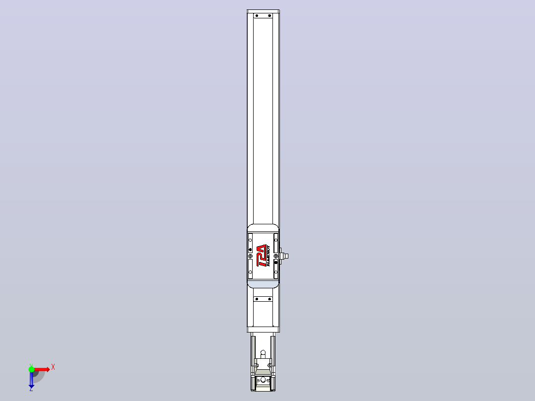 滚珠丝杠直线轴带导轨全封闭TPA-HCR-50S-1210C-L300-M-C-P10-N3俯视图