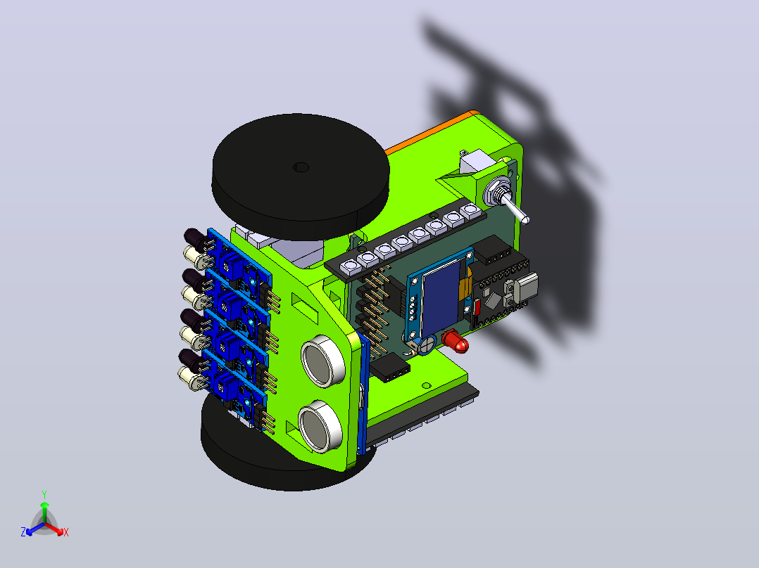 ESP 32迷你简易机器人正等轴测图