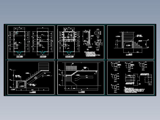 商铺自建夹层结构施工图（钢筋混凝土结构，共6张）